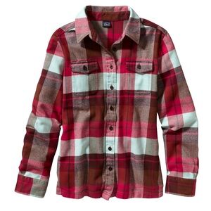 Patagonia W's Long-Sleeved Fjord Flannel Shirt Size 10 Medium